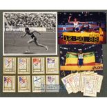 Collection of Olympic Games Trade Cards^ Signed Photograph and other Indoor world cup photographs (