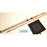 Fine Milwards “The Spincraft” split cane perch/chubb spinning rod – 8ft 2in 2pc with amber Agate