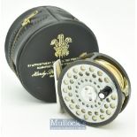 Hardy Bros England The Featherweight alloy trout fly reel 2 7/8” with line^ Masterline DT5F