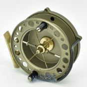 J.W. Young & Sons The Purist 2030 centrepin reel 4” with on/off check^ S/R 0787^ runs smoothly^