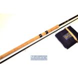 Fine House of Hardy “Richard Walker Avon” Fibalite course rod- 10ft 2pc with amber Agate lined