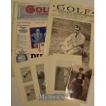 Selection of magazine cuttings to include 23 photos of women golfers incl Joyce Wethered, Molly