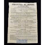 1821 Festival of Music at Chester which advertise 6 concerts in the Cathedral mostly of Handel’s