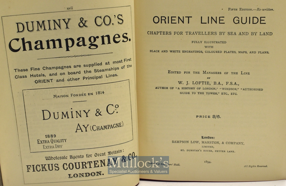 Shipping - Orient Line Guide, 1894 Publication A very extensive 430 page guide about all the ships - Image 2 of 5