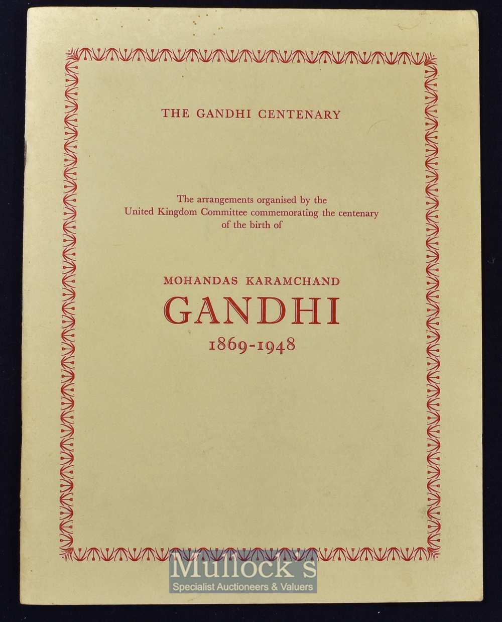 India - 1969 The Gandhi Centenary booklet published for the UK committee for the Gandhi Centenary