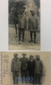 India & Punjab – Sikh and Hindu Officers two original antique WWI postcards showing in France during