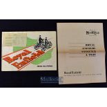 Motoring - Royal Enfield Motor Cycles, 1948 Catalogue A 12 page catalogue illustrating & detailing