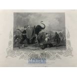 India & Punjab – ‘The Siege of Mooltan 1849’ Original Steel Engraving the Houdah of Moolraj’s