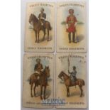 India - Collection of 4x original British Indian army Cigarette cards showing Sikh regiments