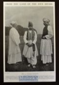 India & Punjab - The 1st Punjab Infantry photo illustration from a military journal 1902 with text