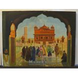 India – S.G. Thakur Singh ‘Golden Temple, Amritsar’ Painting – Oil on Canvas, measures 60x45cm