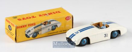Dinky Toys 133 Cunningham C-5R Road Racer white body with blue stripes numbered 31 in maker's box,