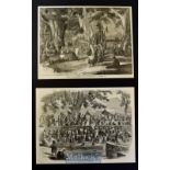 India & Punjab - Two original engravings after W. Carpenter 'A Hindoo Fair in Cashmere' 1858 and A