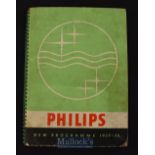 Very Large Impressive Philips Television & Radios Sales Catalogue 1937 A large 36 page catalogue