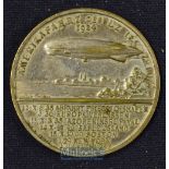 Aviation - Zeppelin Lz 126, 1924, Medallion Obverse; Portrait of Dr Hugo Eckener Chairman of the