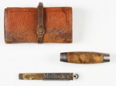 19th century Joh. Engstrom Eskilstuna Sweden Fisherman's Barrel Knife with folding blade in sprung