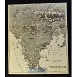 India - Scarce German Relief Map of India printed in a periodical Sept 1857 during the Indian