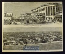 India - Calcutta - Old Court House Street and Panoramic View from the Ochterlony Monument 1875