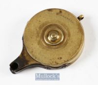 19th century W Bartram Brass Percussion Cap Capper name stamped to top, length 7.5cm.