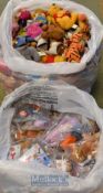 Large Collection of McDonald Soft Toys featuring many Disney Characters including some original bags