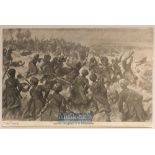 India – WWI Original postcard showing Sikhs charging a German trench during c1914