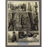 Australia - Capture of the Kelly Gang of Australian Bushrangers original illustration 1880 with text