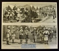 India & Punjab - With The Tochi Valley Field Force: In Camp At Miran Shah original engraving drawn