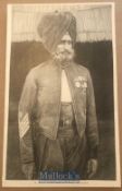 India - Original print of a decorated Sikh non commissioned officer C1900s 26.5 x 16.5 cm