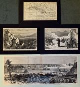 Cuba – ‘Panoramic View of Havana from the Fortress Cabana’ plus map of Cuba and 2x other images