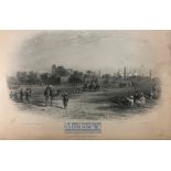 India & Punjab – View of Lahore antique steel engraving of Lahore showing the Badshahi Mosque and