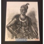 India - 19th century engraving showing a Sikh Akali warrior of the Sikhs. From a drawing by Marshall