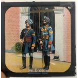 India & Punjab – Sikh Officers An antique glass slide negative of two Indian unformed officers,