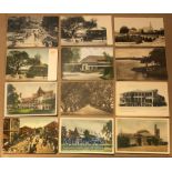 India - Collection of 24x postcards of Poona, India - Topographical views, monuments & tombs plus