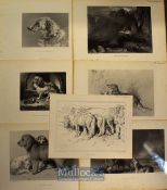 Sir Edwin Henry Landseer RA (1802-1873) Engravings – Selection of c.1880s 12x Steel Engravings by