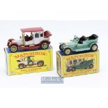 Matchbox Diecast Lesney Models of Yesteryear Y7 1912 Rolls Royce plus Y15 Rolls Royce Silver Ghost