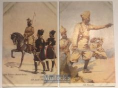 India – c1900 2x Types of Indian army postcards showing 24th Punjabi’s & Jacobs horse. From the ‘our