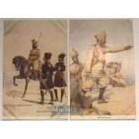 India – c1900 2x Types of Indian army postcards showing 24th Punjabi’s & Jacobs horse. From the ‘our