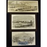 India - Calcutta - Three 19th Century views of Calcutta to include Fort William sketched from the