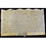 Great Britain - Knightstone Manor near Ottery, Devon 28th August 1579 an interesting Indenture