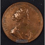 Great Britain – Impressive Queen Mary Memoriam Medallion, circa 1693 obverse; the Queens portrait.