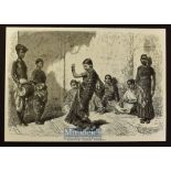 India - Bombay - Three original engravings 1875 to include Religious Service of the Jainas Bombay,