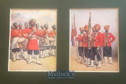 India - Original prints of 15th Ludhiana Sikhs & 45th Rattray Sikhs mounted in acid free board.