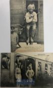 India & Punjab – Sikh Troops heading to Front in WWI Postcards two original vintage First World