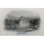 India & Punjab – Golden Temple of Amritsar original antique steel engraving titled ‘Sacred Temple