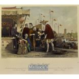 China - 1843 Chinese Cat Merchants coloured engraving drawn by T. Allom measures 25x20cm approx