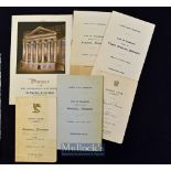 Hawks Club Cambridge Dinner Menus from 1938 onwards includes 1947 and 1949 plus Dinner to The