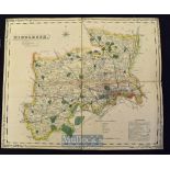 Folding Map of The County of Middlesex. Publisher: H.G. Collins, Paternoster Row, London Circa 1850s