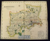 Folding Map of The County of Middlesex. Publisher: H.G. Collins, Paternoster Row, London Circa 1850s