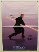 Original Movie/Film Poster Star Wars Episode I The Phantom Menace One Truth One Hate and One Love