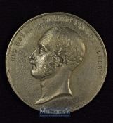 Large Prince Albert Memorial Medallion 1861 - Obverse; Portrait Bust of Prince Albert. Reverse;